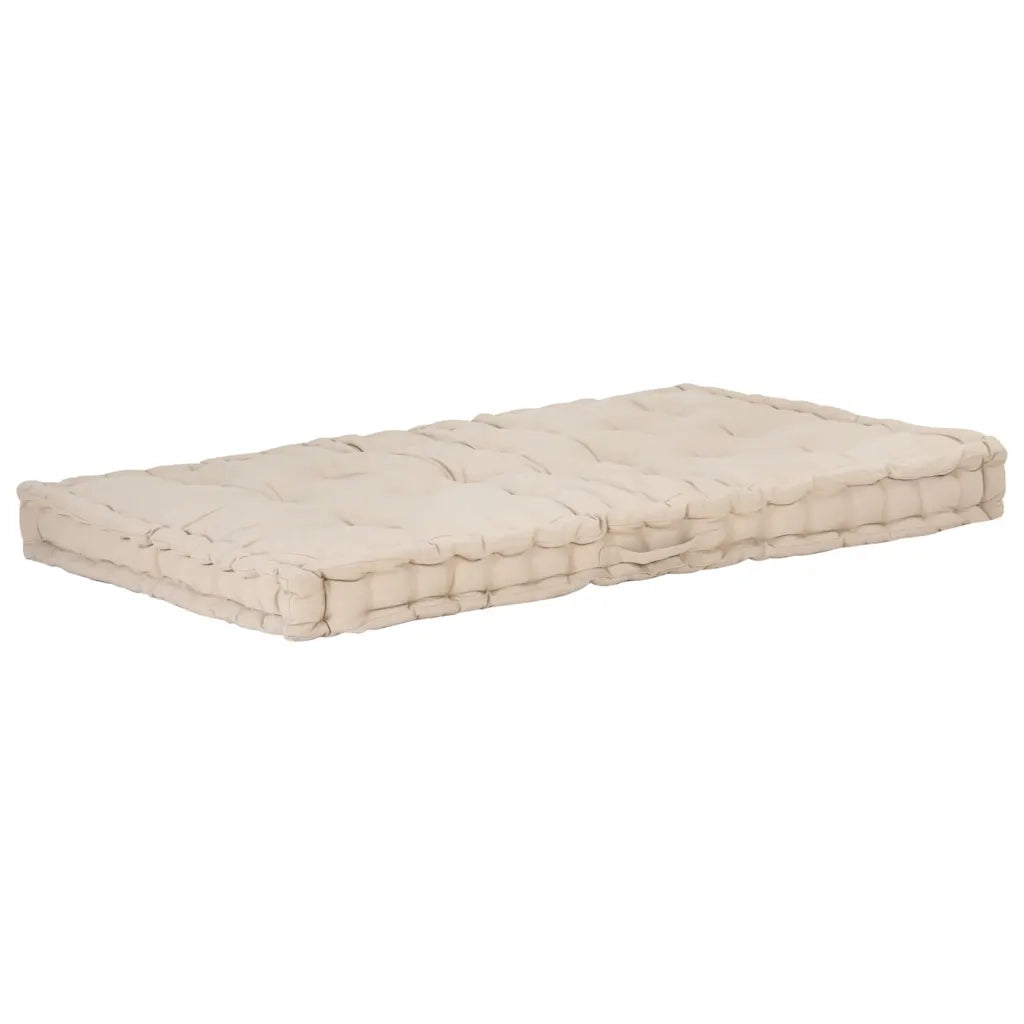 Cuscini per Pallet e Pavimento 2 pz in Cotone Beige cod mxl 74546