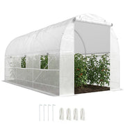 Serra tunnel da giardino 9m2 ¨C zephmum ¨C 445x200x200 cm bianco