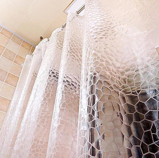 Douchegordino trasparente 180x200 cm in materiale EVA al 100% - Impermeabile e antimuffa - Incluso 12 anelli - Alta qualità - Stile 1 Douchegordino