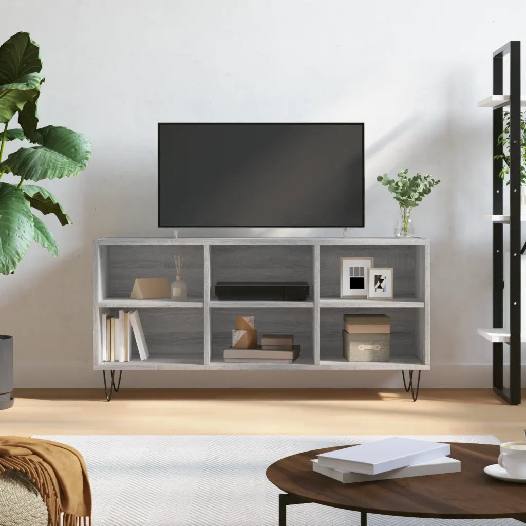 Mobile TV Grigio Sonoma 103,5x30x50 cm in Legno Multistratocod mxl 80845