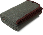 Deken in Merinowol - deken in merino wol per camping - 160 x 200 cm - oliva