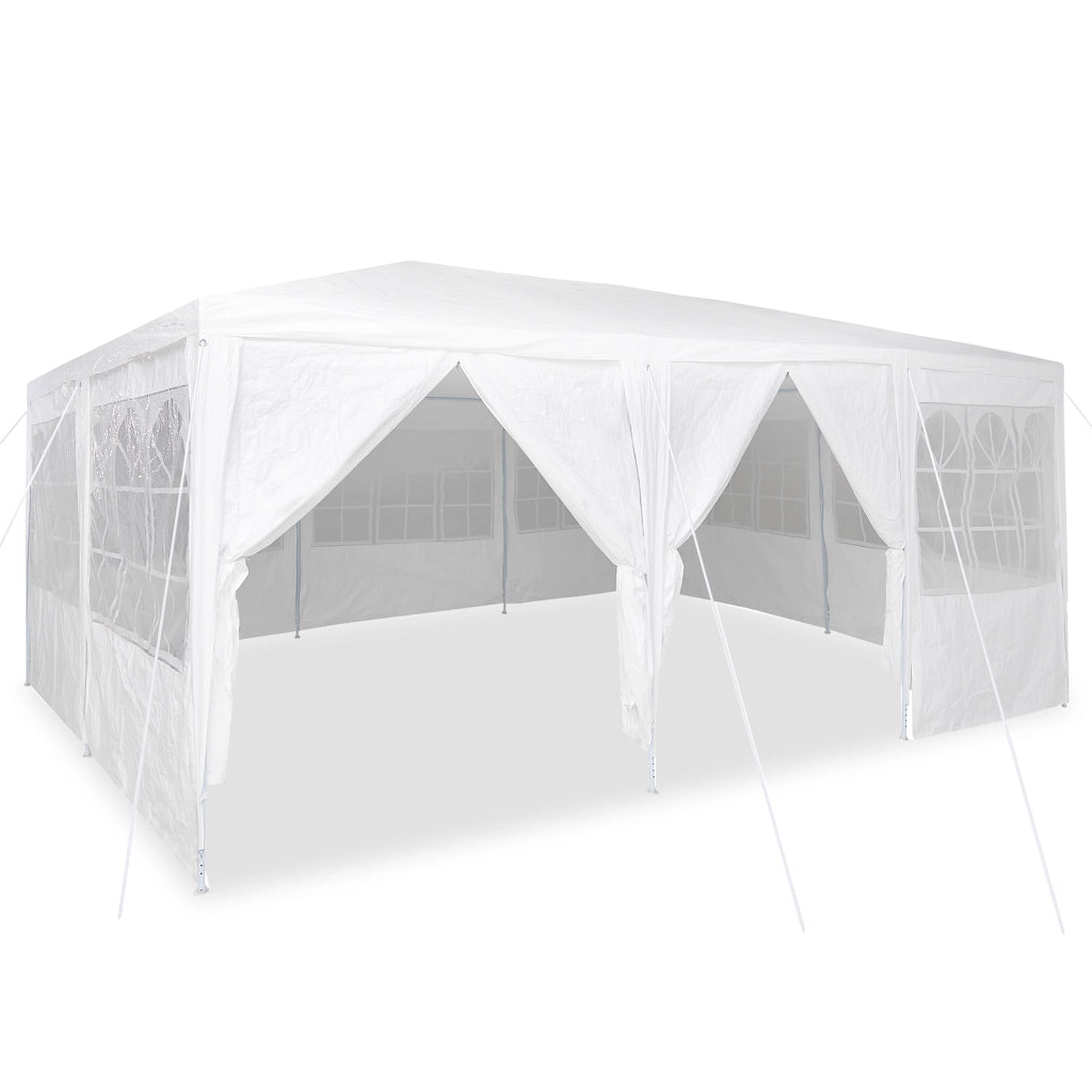 Tendone da festa con 10 pareti bianche 6x4 m PE