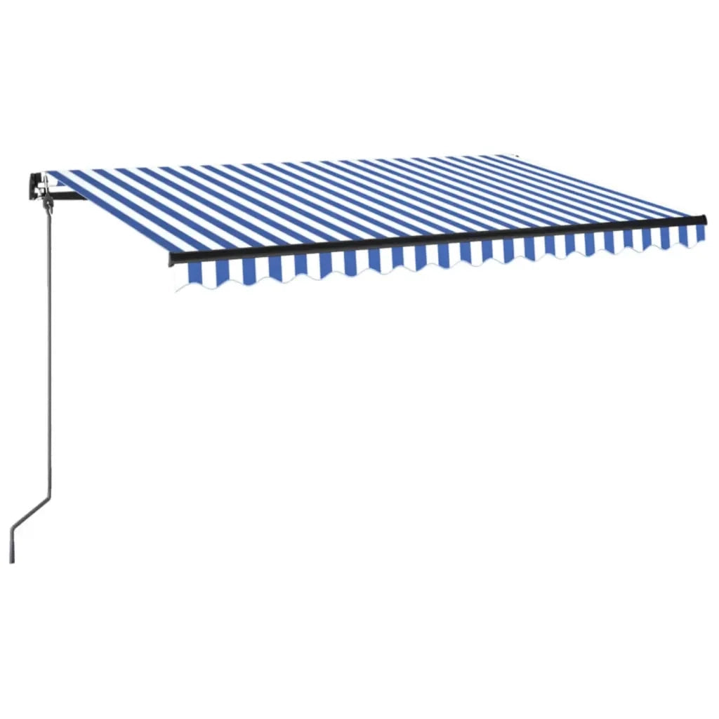 Tendada Sole Retrattile Manuale con LED 450x350 cm Blu Biancacod mxl 96639