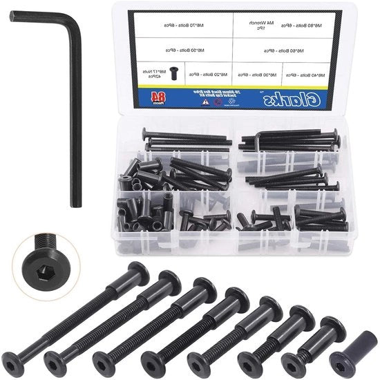Kit di Bottini a Capo a Chiave a 6 Facce in Acciaio con Asta a Chiave in Acciaio inox 85 pz, diametri 20/30/40/50/60/70/80mm