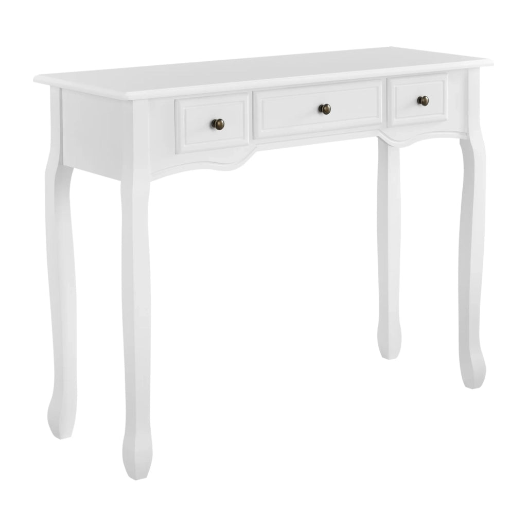 Consolle/credenza per ingresso o soggiorno con 3 cassetti MDF 100 cm bianco 03_0004177