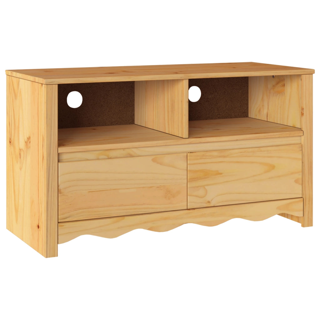 Mobile TV  "DRAMMEN" 99x43x55 cm in Legno Massello di Pino