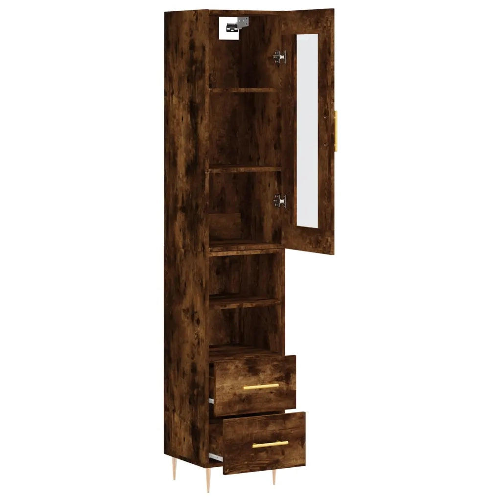 Credenza Rovere Fumo 34,5x34x180 cm in Legno Multistrato 3199294