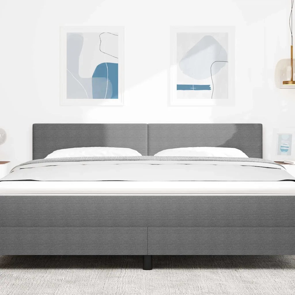 Testiera | Testata Grigio chiaro 180 cm Tessuto in Cords