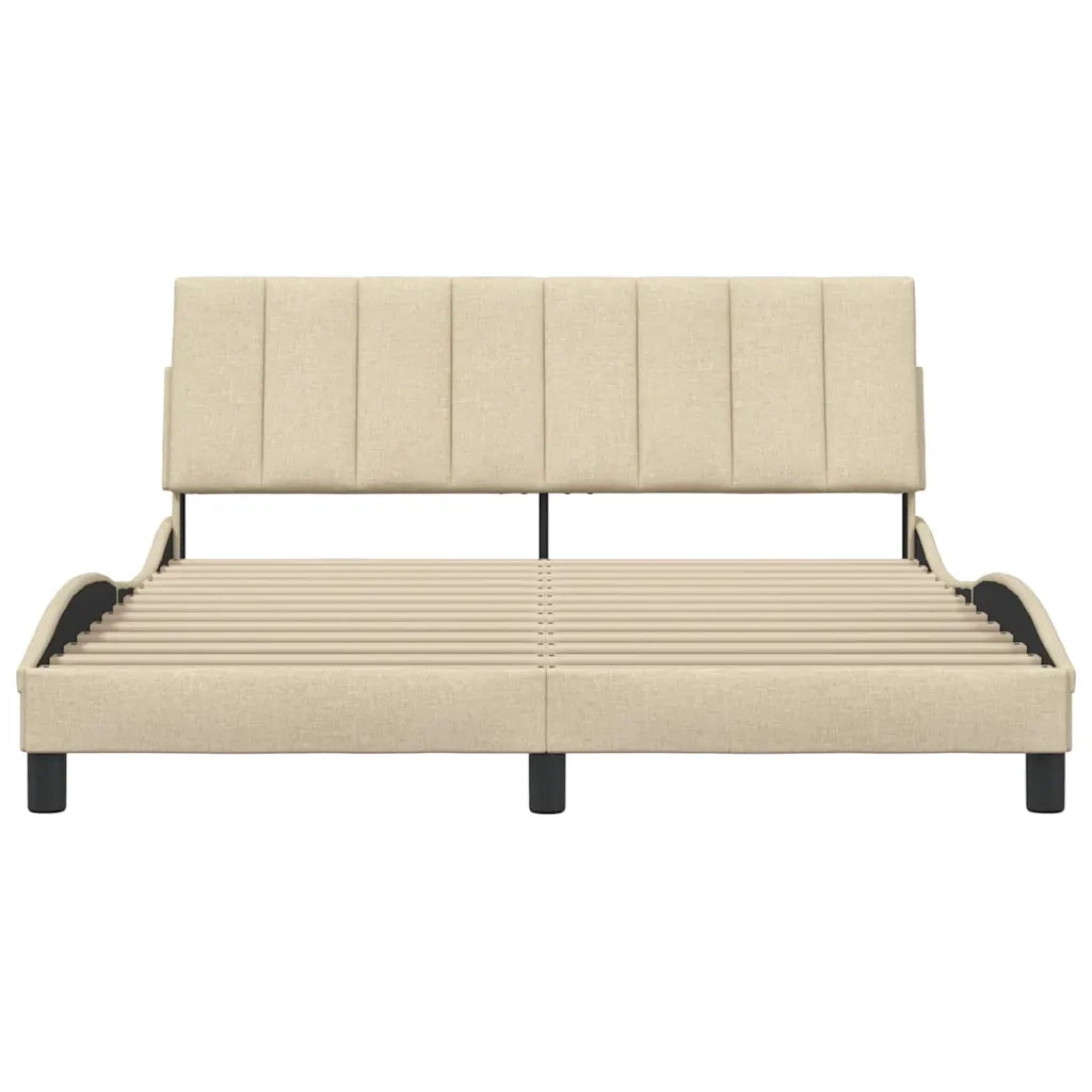 Giroletto senza Materasso Hanko Crema 160x200 cm in Tessuto 3310403