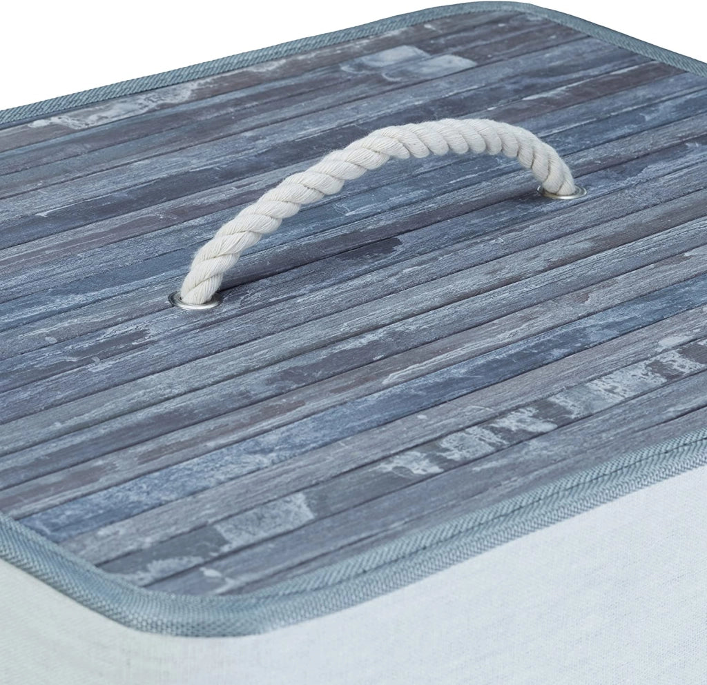 Cesto portabiancheria rettangolare con sacco in cotone 65,5 cm bambù grigio 13_0001905_4