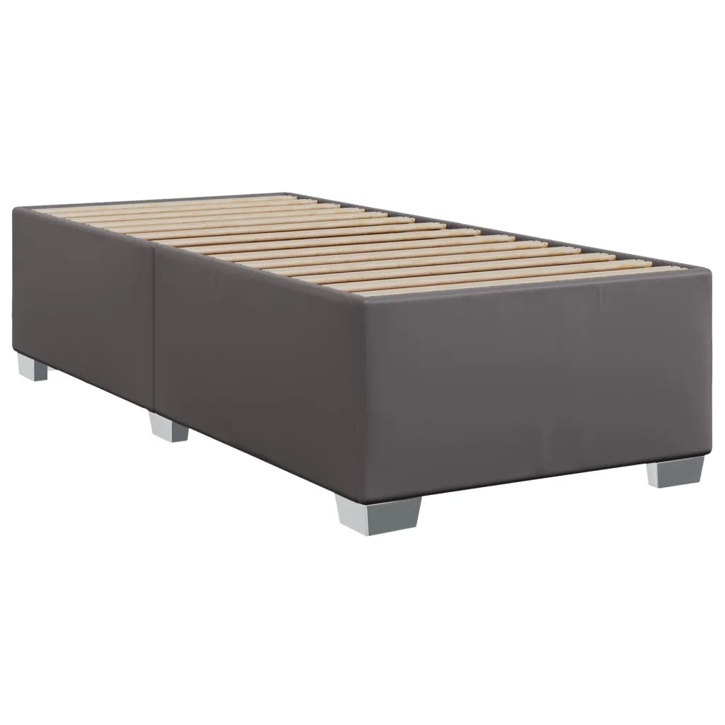 vidaXL Giroletto a Molle con Materasso Grgio 80x200 cm in Similpelle