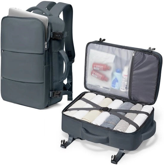 Borsa da viaggio grande per donne, valigetta da mano Ryanair 40x20x25 valigetta da mano sotto il sedile Easyjet valigetta da mano per bagaglio a mano per laptop Rucksack da 14 pollici impermeabile