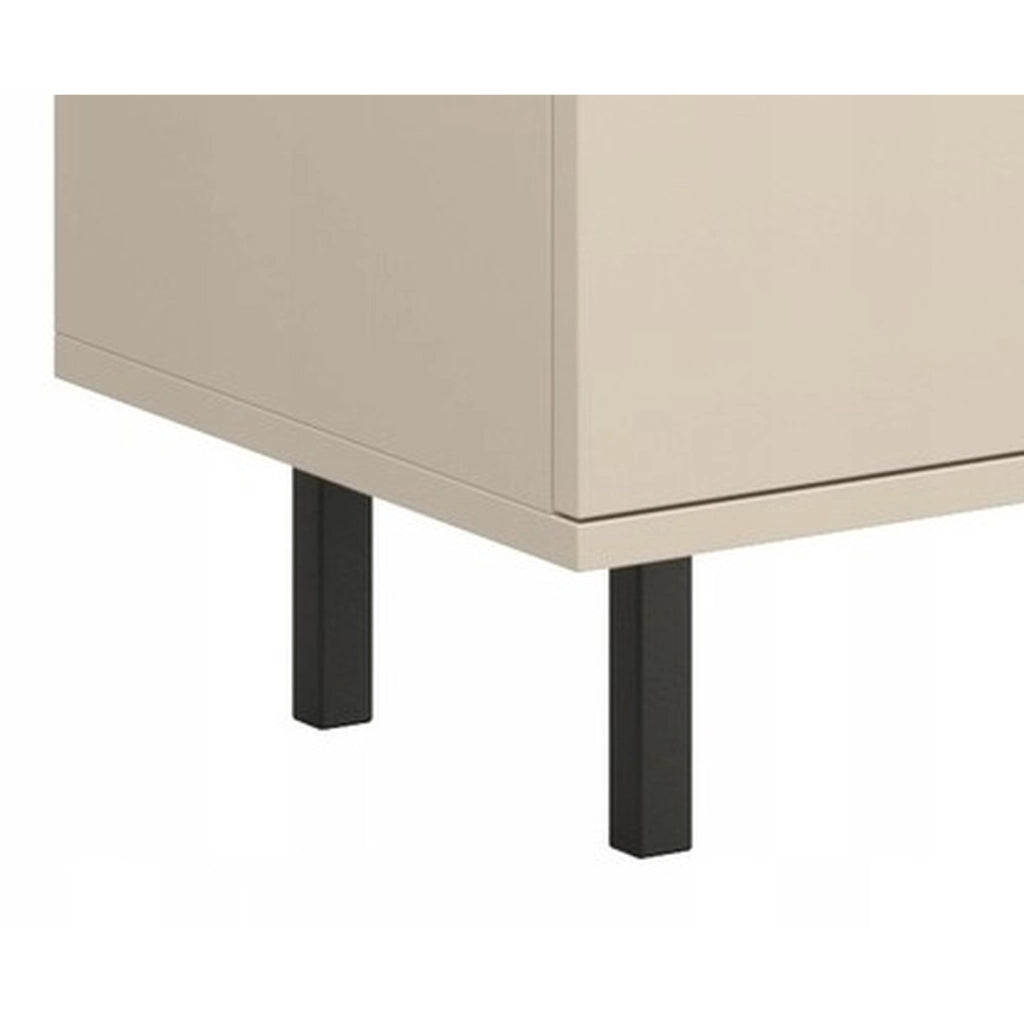 Mobile TV Focus 155 cm in cashmere con gambe nere