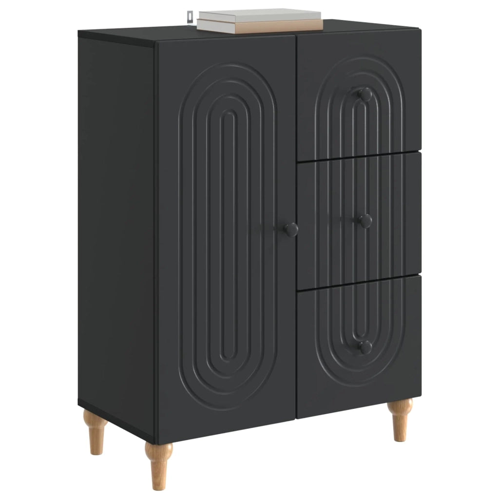 Credenza Nero 66 x 34,5 x 90 cm Legno ingegnerizzato