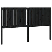 Testiera | Testata per Letto Nera 165,5x4x100cm in Legno Massello di Pino