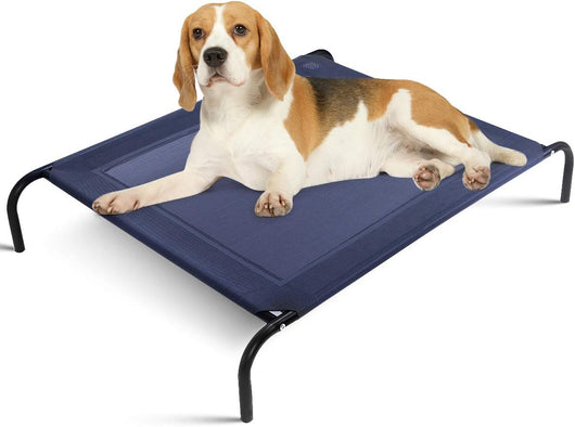 Brandina Sopraelevata per Animali da Interno e Esterno, Lettino Rialzato con Struttura Robusta e Tessuto Rinfrescante, Ideale per Cani di Media/Grande Taglia (110 x 80 x 18 cm)