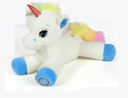 Unicorno Peluche Piccolo Medio Rosa o Azzurro 35 cm Materiale Morbido peluche Unicorno bambina peluche per festa complea