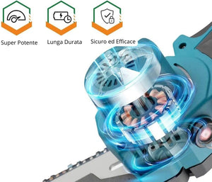 Mini Motosega a Batteria 6 Pollici per Potatura e giardino Giardinaggio