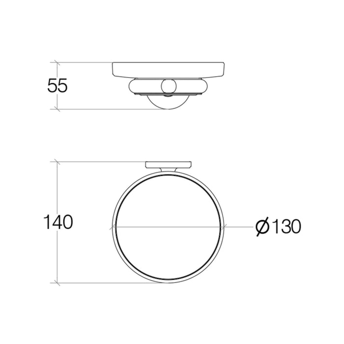 Lineabeta - Portasapone a parete Sbecà in ottone cromato e vetro satinato