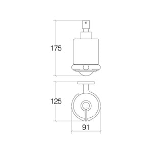 Lineabeta - Dispenser sapone a parete Sbecà in ottone cromato/satinato 250 ml