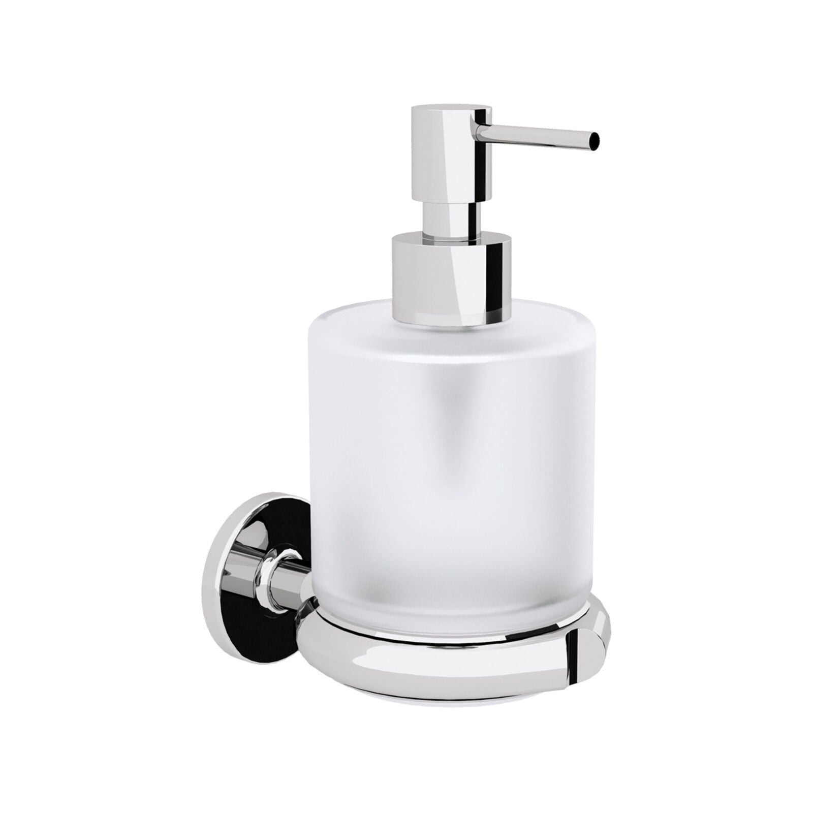 Lineabeta - Dispenser sapone a parete Sbecà in ottone cromato/satinato 250 ml