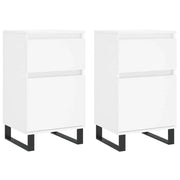 Buffet credenza cassettiera armadio mobile contenitore organizer per cucina soggiorno salotti set da 2 40 x 35 x 70 cm legno ingegnerizzato bianco 02_0036661