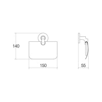 Lineabeta - Portarotolo coperto Sbecà in ottone nero