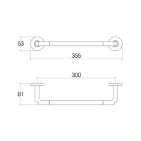 Lineabeta - Porta asciugamani Sbecà in ottone nero L.35,5 cm