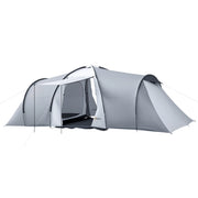 Tenda da Campeggio Impermeabile 5 Posti 2 Camere ¨C zephmum ¨C Grigio 590x245x193 cm