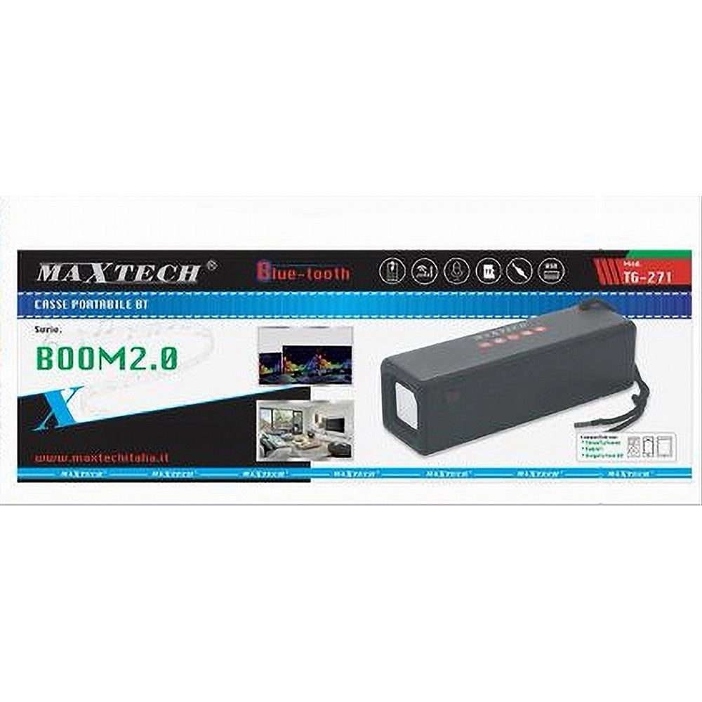 Trade Shop - Cassa Speaker Portatile 10 W Altoparlante Audio Bluetooth Batteria Tf Usb Tg-271 -