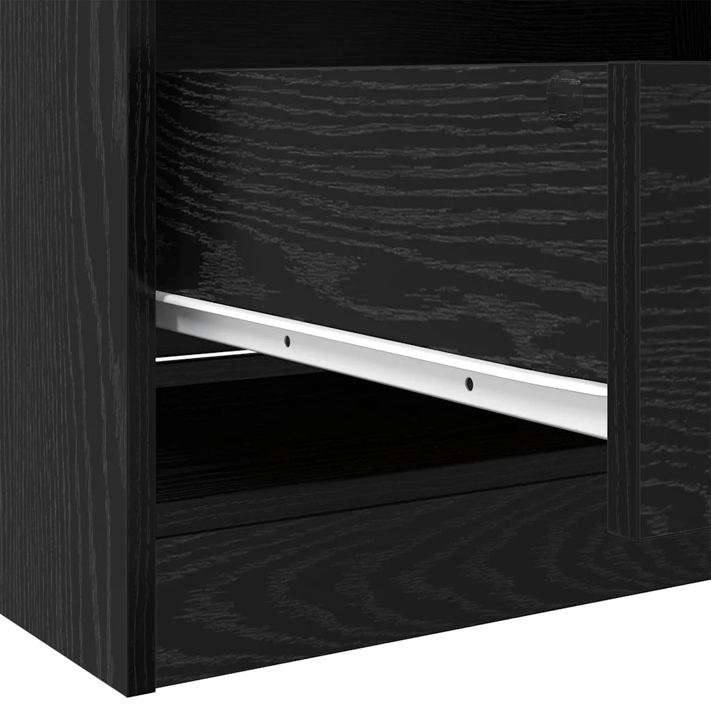Guardaroba Rovere Nero 80 x 50 x 200 cm Legno multistrato
