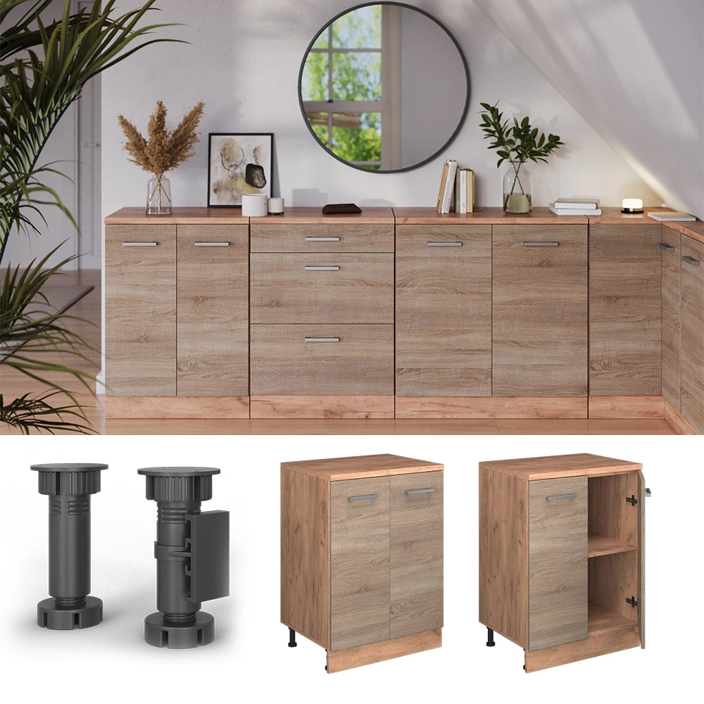 Mobile per mansarda Rion Sonoma/Rovere dorato 60 x 83.8 cm senza inclinazione con 2 ante Vicco