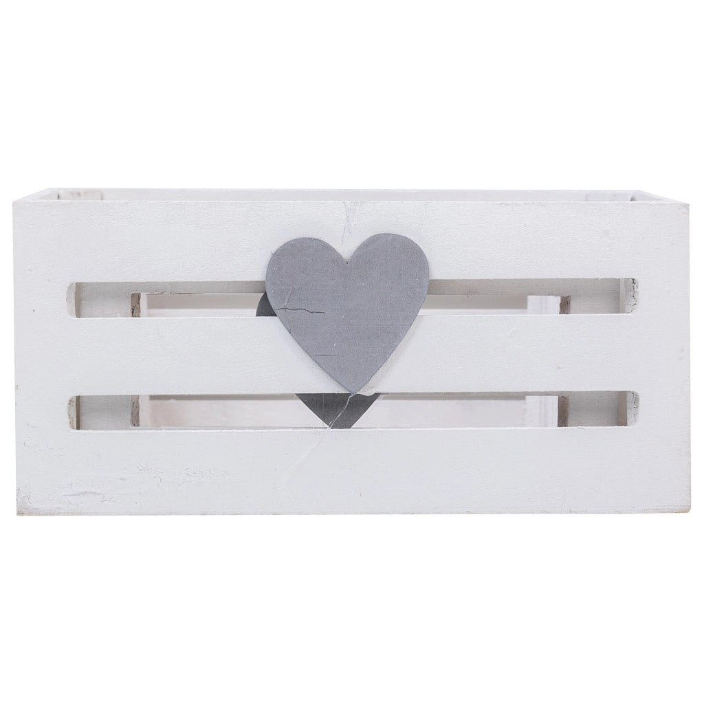Cassettiera in legno set 2 pezzi bianco 20x13x09, 16x11x08cm