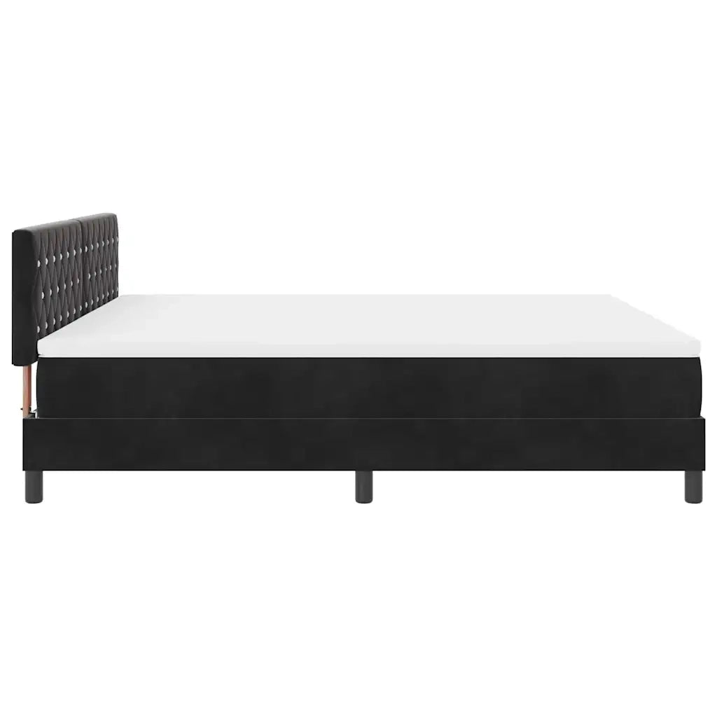 Letto a molle con testiera Nero 180 x 200 cm Velluto 3342604