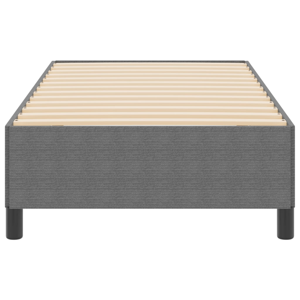 Struttura Letto Grigio Chiaro 90x200 cm in Tessuto Corduroy