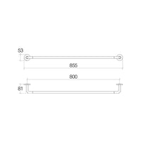 Lineabeta - Porta asciugamani Sbecà in ottone cromato L.85,5 cm