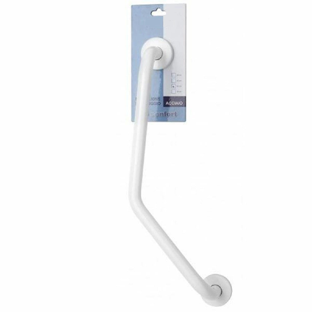 Trade Shop - Maniglione Da Bagno Per Anziani Disabili Acciaio Bianco Antiscivolo 60 Cm -