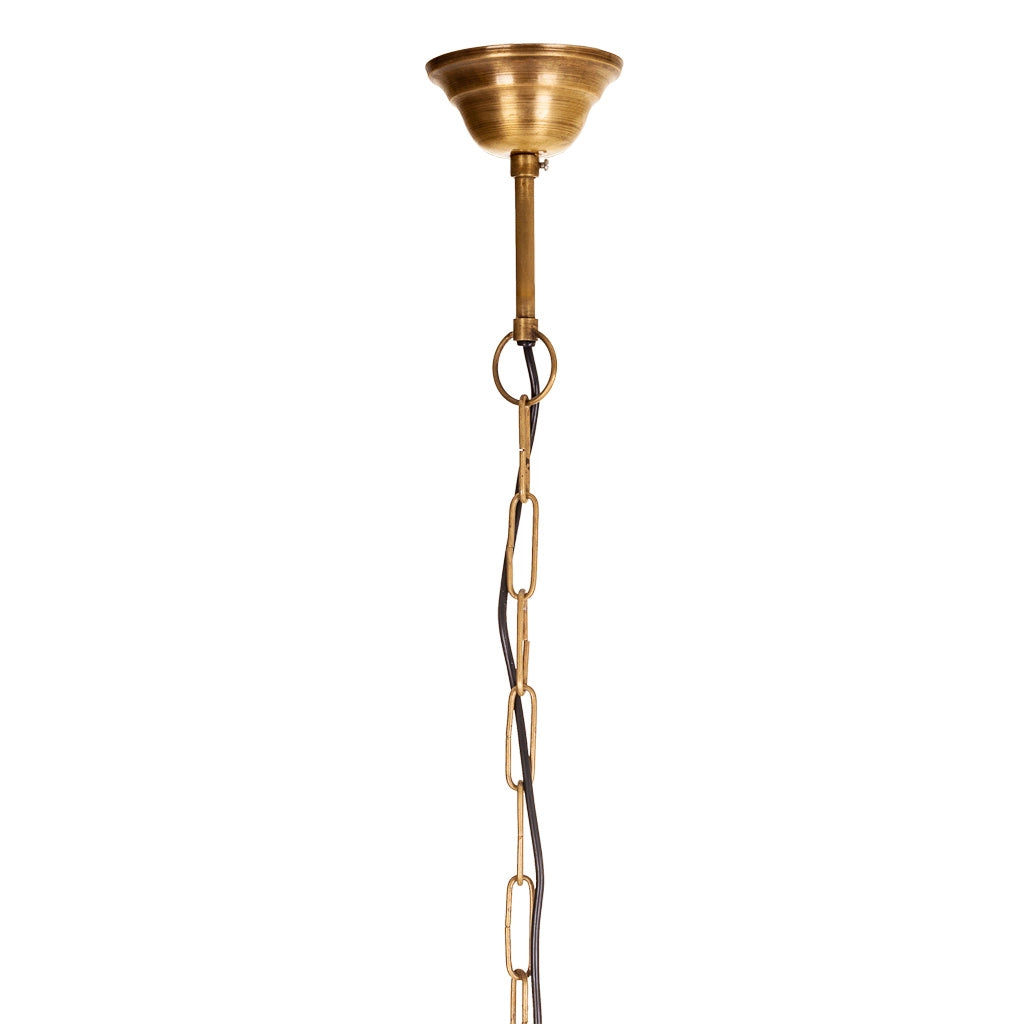 Plafoniera in metallo dorato 44x44x28h