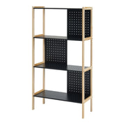 Libreria autoportante in MDF a 3 ripiani 120 x 63 x 28 cm nera 03_0008982