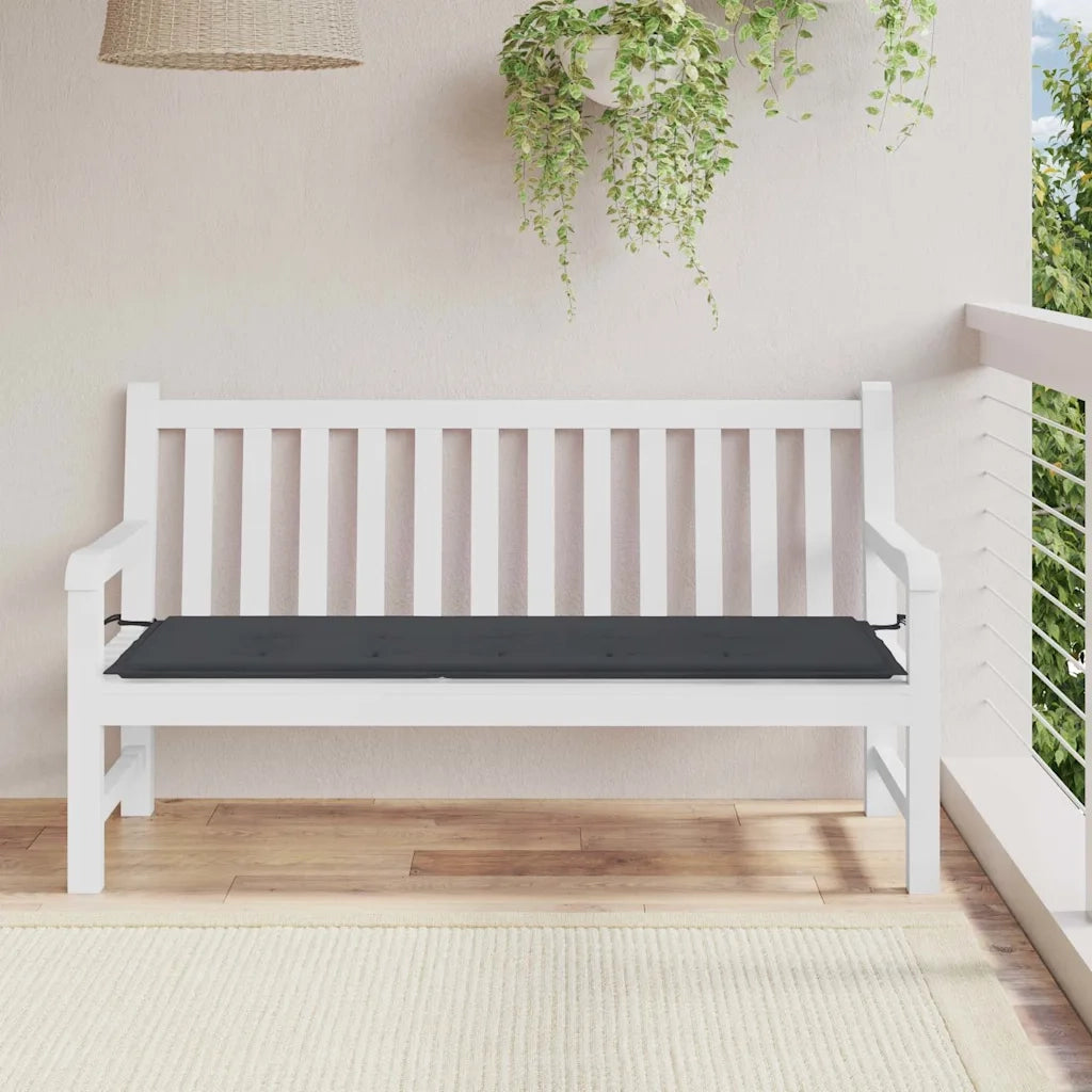 Cuscino per Panca Nero 150x50x4 cm in Tessuto Oxford 47619