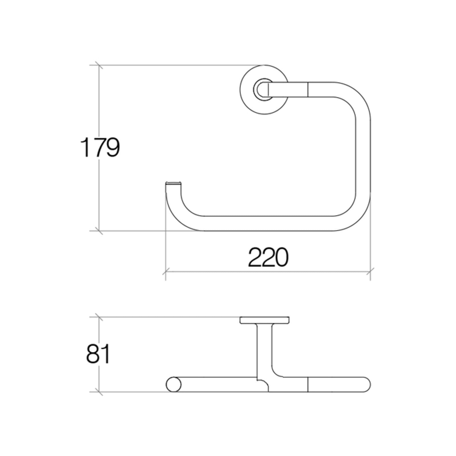 Lineabeta - Anello Porta asciugamani Sbecà in ottone cromato