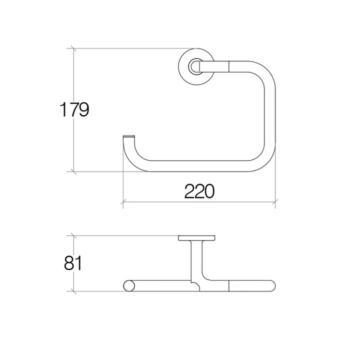 Lineabeta - Anello Porta asciugamani Sbecà in ottone cromato