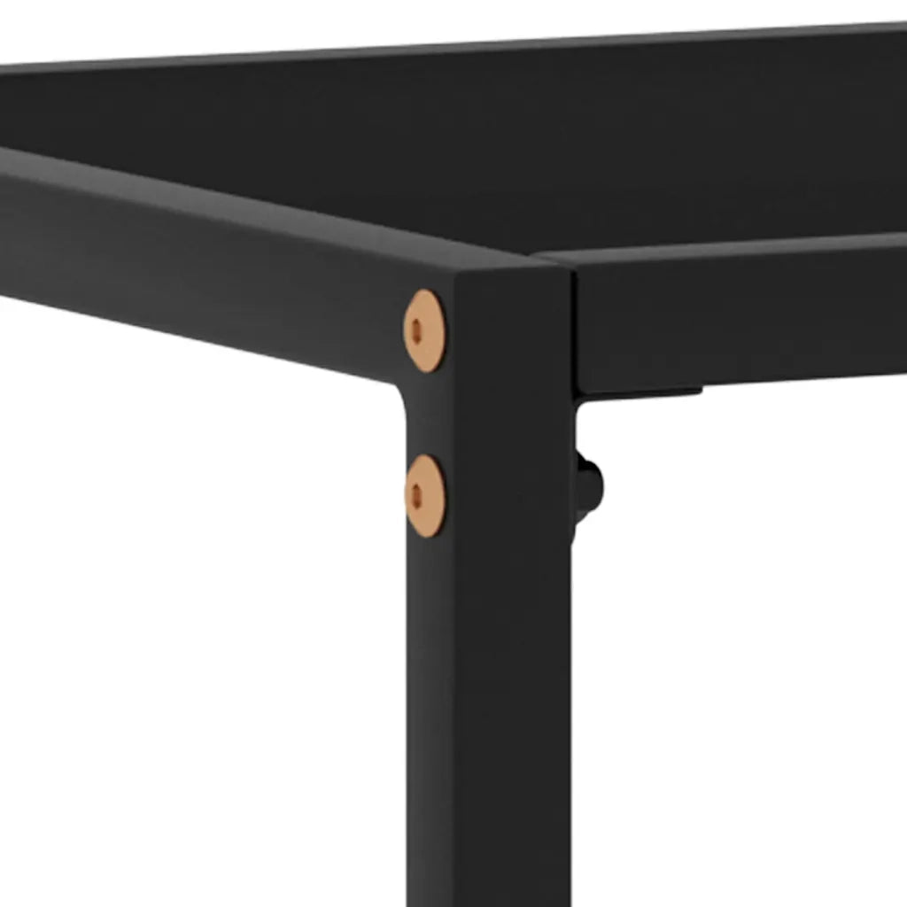 Tavolo Consolle | Tavolo d'Ingresso Nero 100x35x75 cm in Vetro Temperato