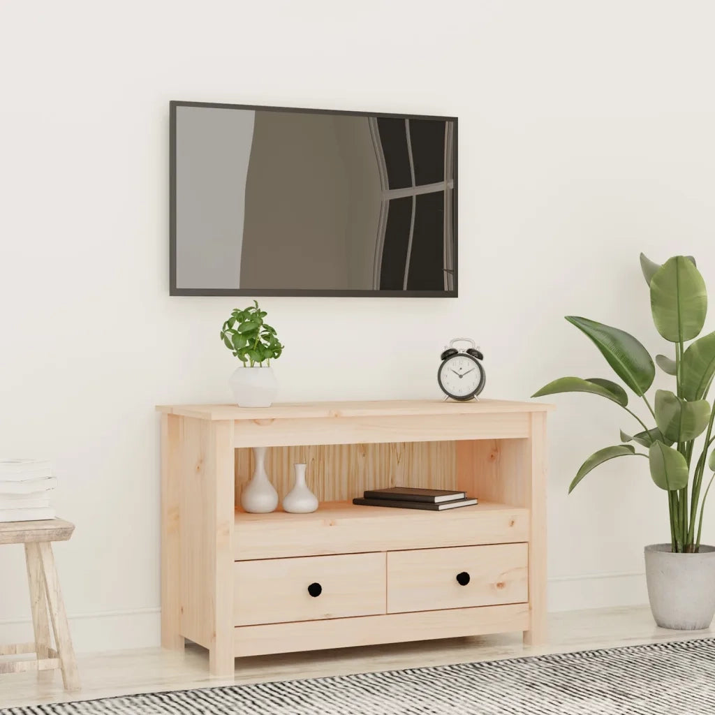 Mobile Porta TV 79x35x52 cm in Legno Massello di Pino cod mxl 20635