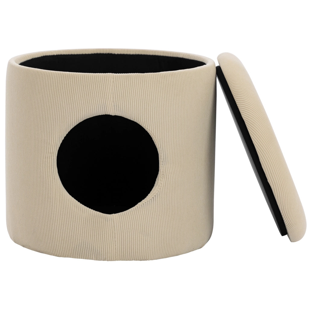 Poltrona Girevole con Vano Contenitore ¨C MINIMAL ¨C Tessuto Imbottito, Design Multifunzionale