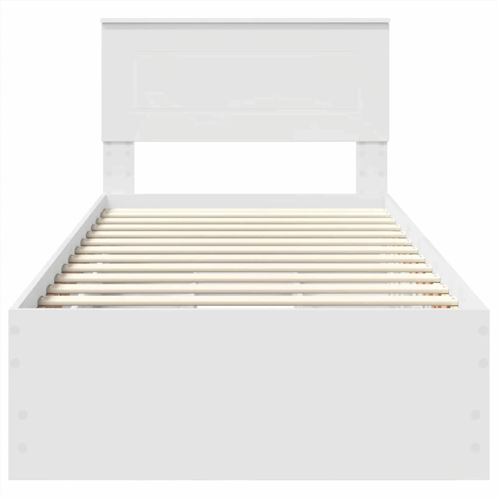 Struttura del letto Bianco 75 x 190 cm Legno Ingegnerizzato