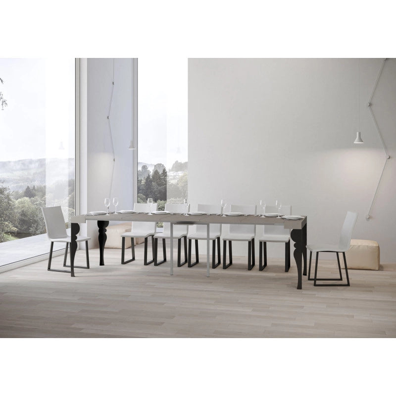 Consolle allungabile 90x40/300 cm Paxon telaio Antracite - Cashmere