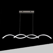 Trade Shop - Lampadario Led A Sospensione Moderno Lampada Twist 26w Cct Luce Variabile 3000k-6500k A43-3c - Argento