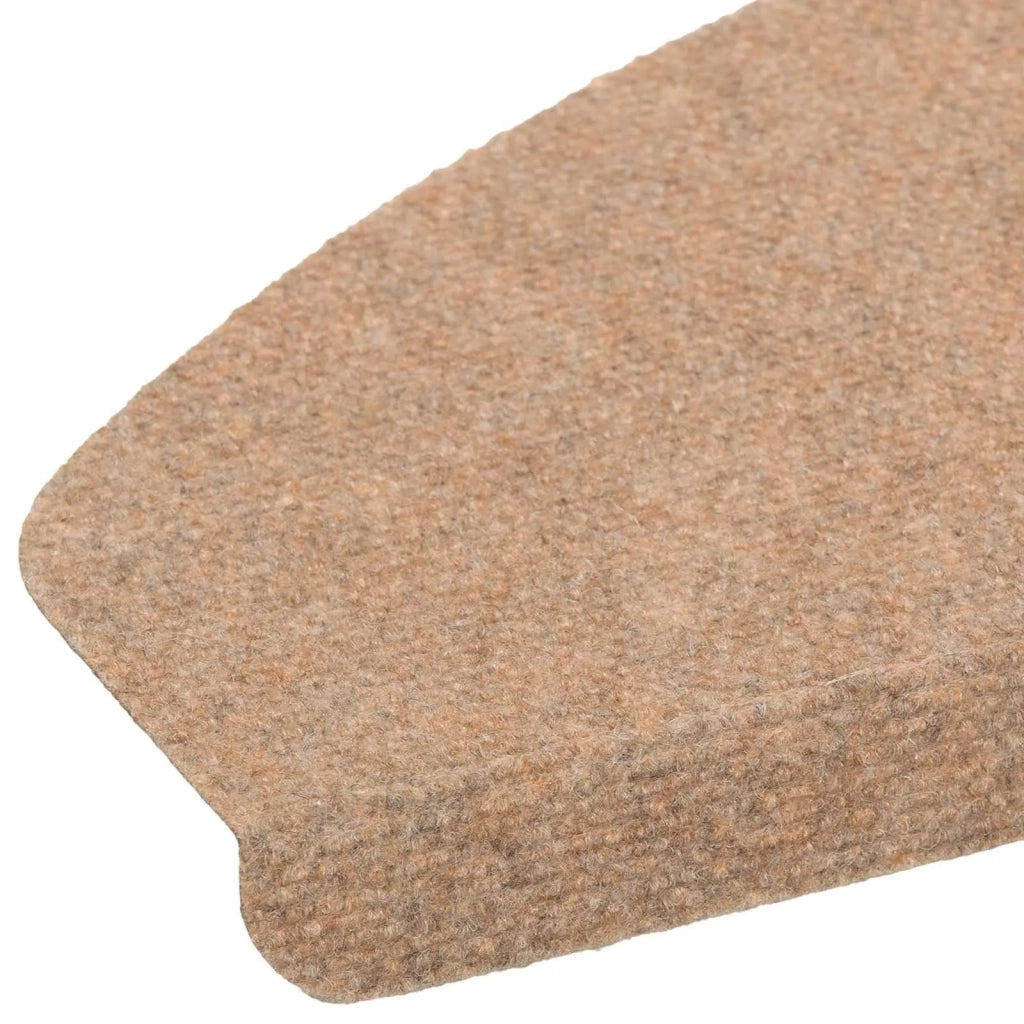 Tappetini per scale autoadesivi 15 pcs Beige 80 x 28 x 3,5 cm