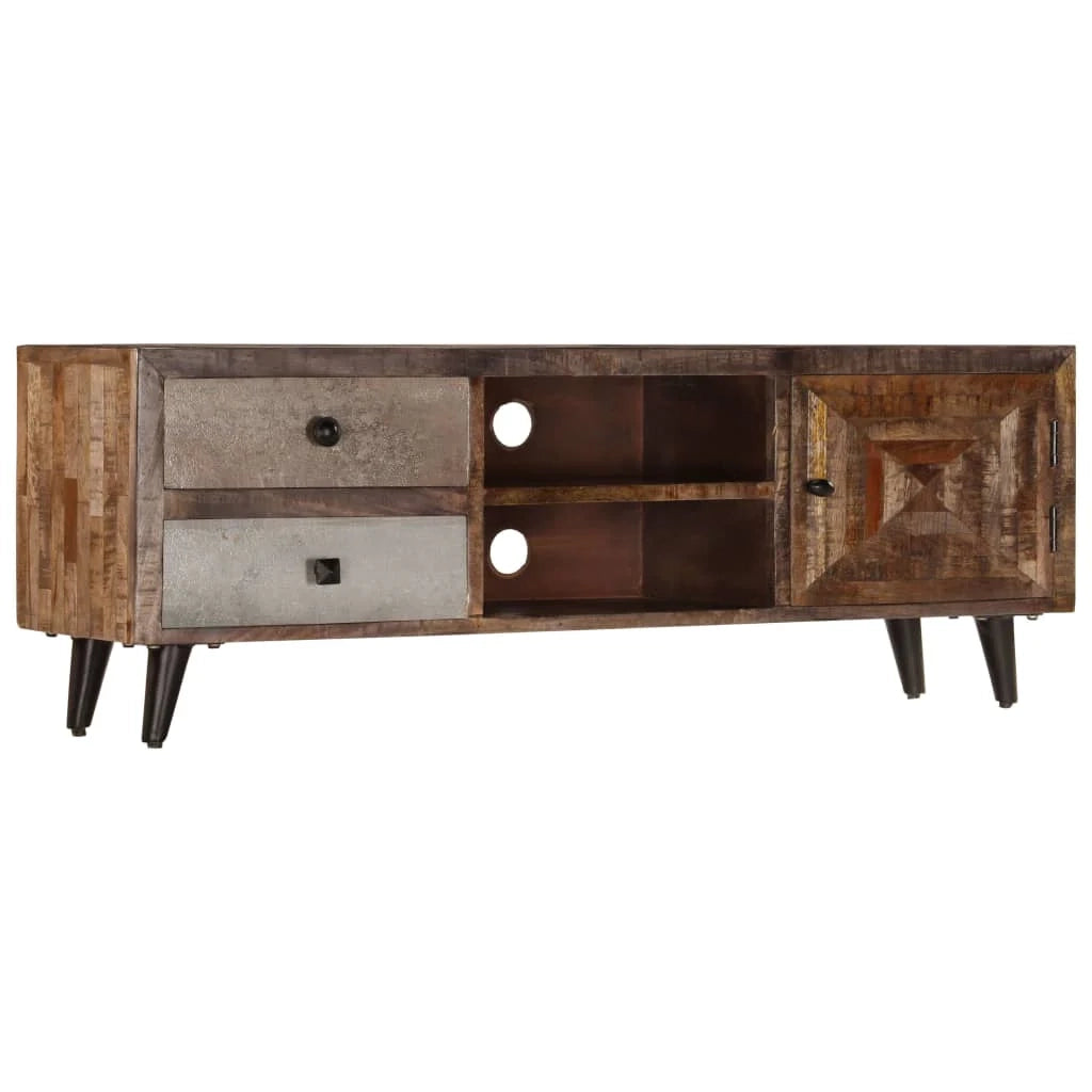 Pratico mobile porta TV/credenza di design 118 cm legno massello di mango 2502286